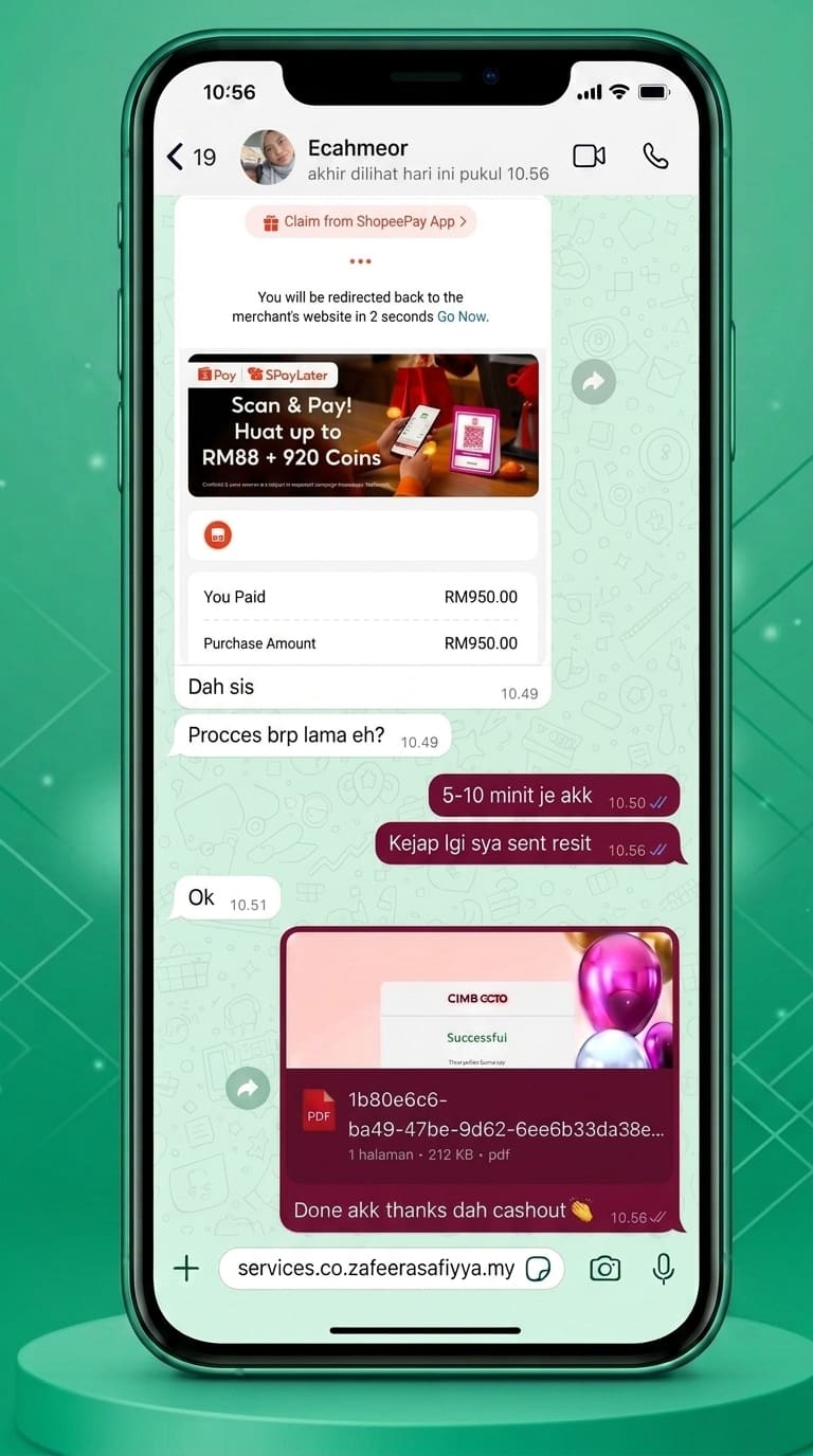 Testimoni Pelanggan 1